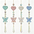 Glitter Heart Butterfly Crystal Prism Hanging Sun Catcher 6H7HLS212