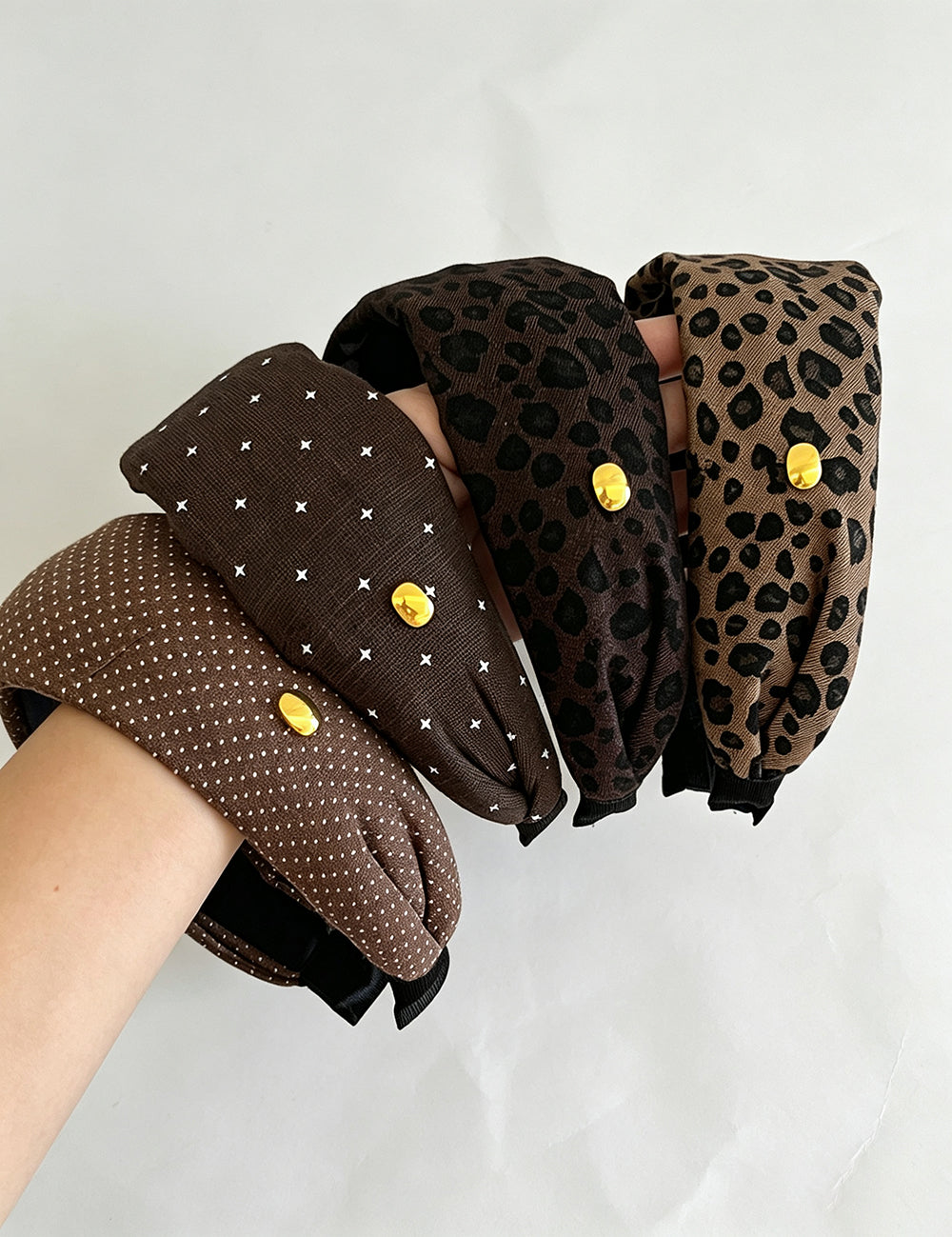 Vintage Leopard Print Soft Wide Headband 6W6HBD378