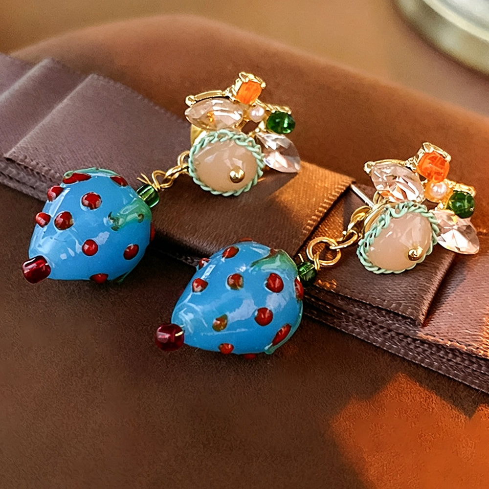 Strawberry Dangle Earrings - DippedShop Wholesale - #0515