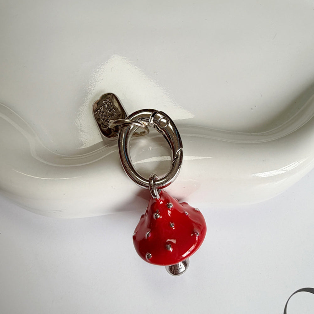 Enamel Mushroom Keychain Charm - DippedShop Wholesale - #4515