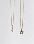 Flower Teardrop Pendant Necklace - DippedShop Wholesale - #0243