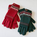 Fair Isle Touchscreen Knit Gloves - DippedShop Wholesale - #0979