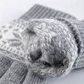 Flower Jacquard Knit Gloves - DippedShop Wholesale - #2323