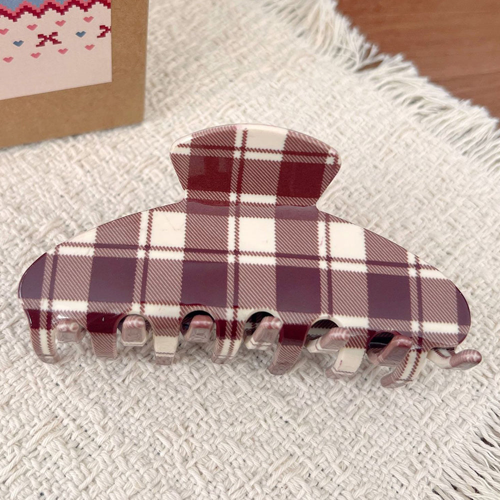 Plaid Hair Claw - DippedShop Wholesale - #2515