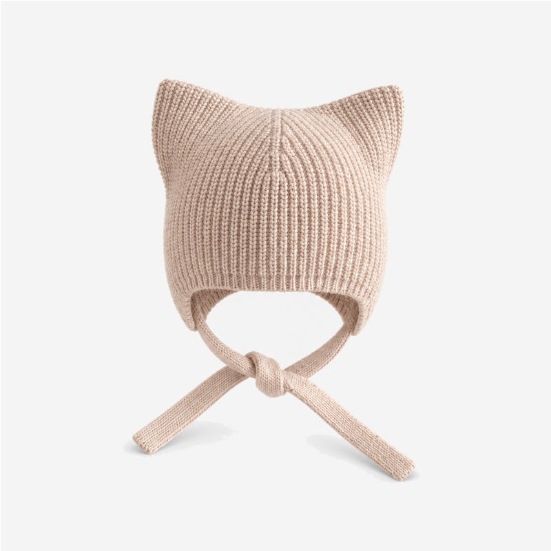 Simple Solid Color Cat Ears Earflap Knit Beanie 6W6HAT635