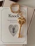Stylish Gold Plated Heart Lock Keychain Bag Charm 6W10BBC705