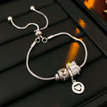 Elegant Rhinestones Heart Pendant Bracelet 6W6JBR678