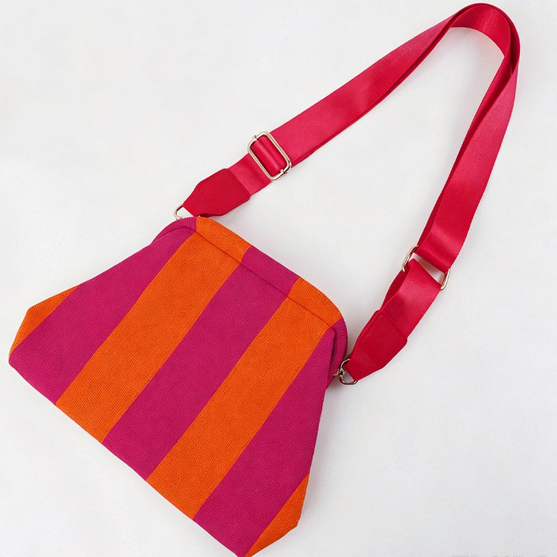 Stylish Color Block Striped Shoulder Bag 6W10BBG1935