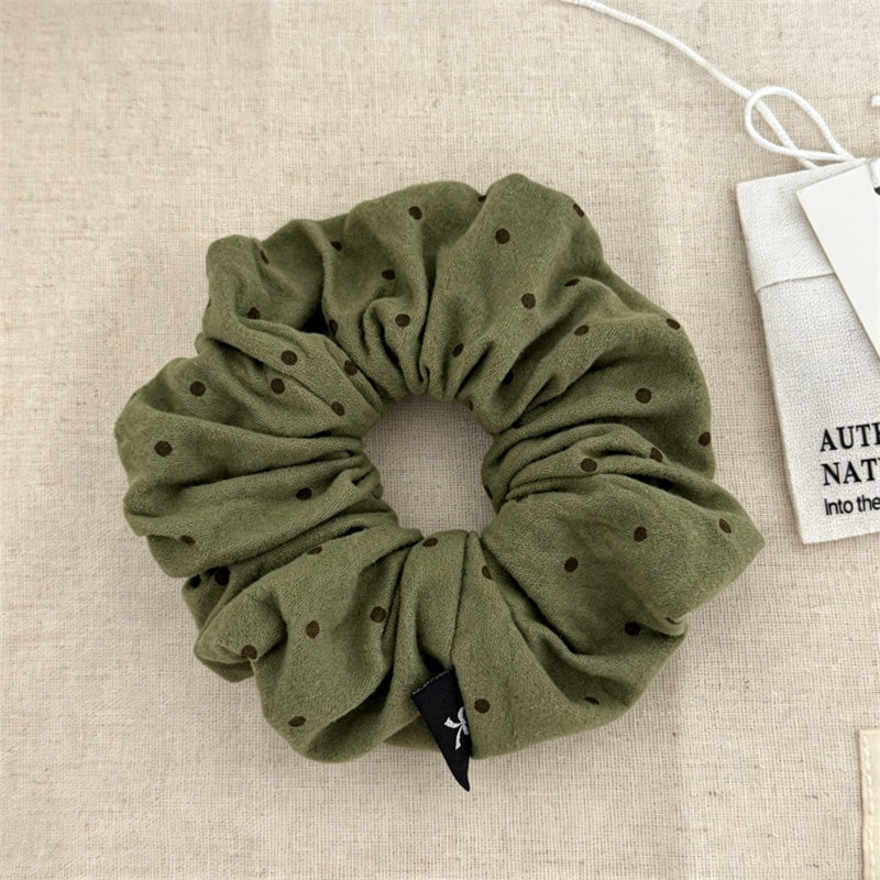 Ruffled Polka Dot Scrunchies - DippedShop Wholesale - #7699