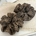 Retro Leopard Print Organza Hair Scrunchies 6W6HSR376