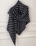 Fashion Wool Blend Striped Shawl Wrap Triangle Scarf 6W6NSC140