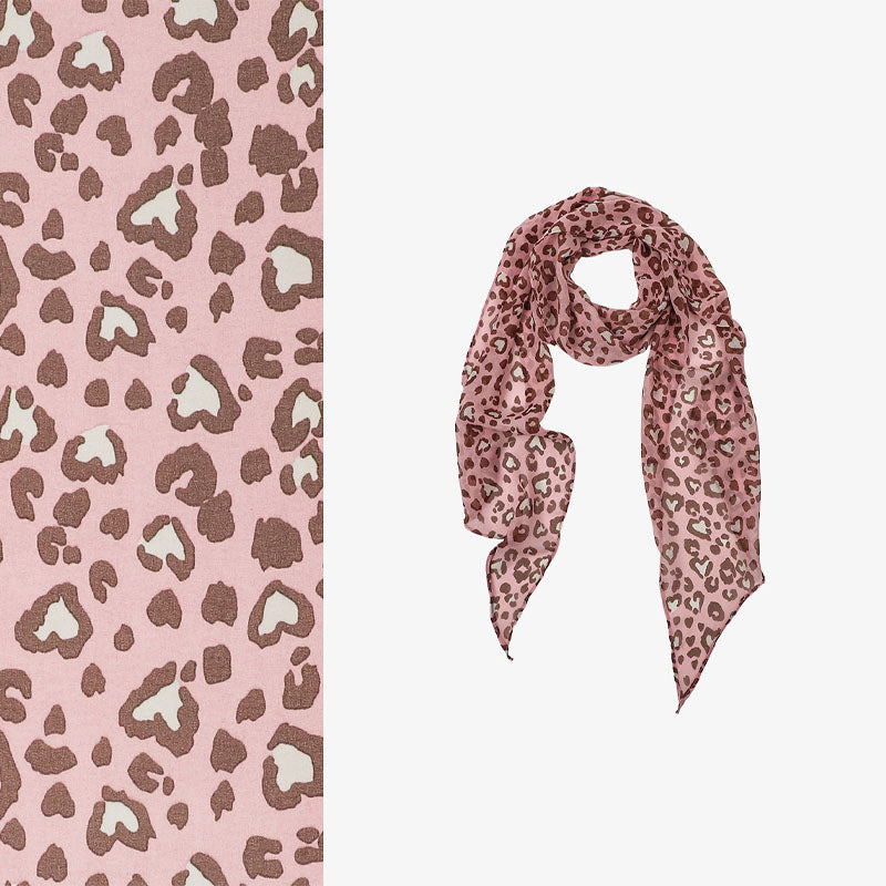 Retro Leopard Print Silk Scarf 6W6NSI194