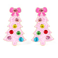 Rhinestone Christmas Tree Earrings - DippedShop Wholesale - #4931