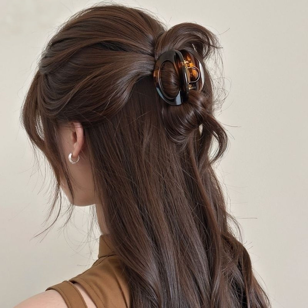 Mini Oval Hair Claw - DippedShop Wholesale - #7955