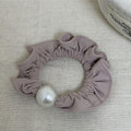 Minimalist Solid Color Pearl Elastic Scrunchies 6W6HSR380