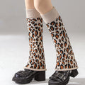 Vintage Leopard Pattern Rib Cuff Socks 6W8FSO1001