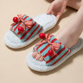 Plush Striped Slippers - DippedShop Wholesale - #1827