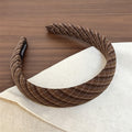 Retro Plaid Color Blaock Padded Fabric Headband 6W6HBD320
