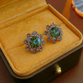 Trendy Sparkly Rhinestone C-Shaped Hoop Earrings 6W6JER726