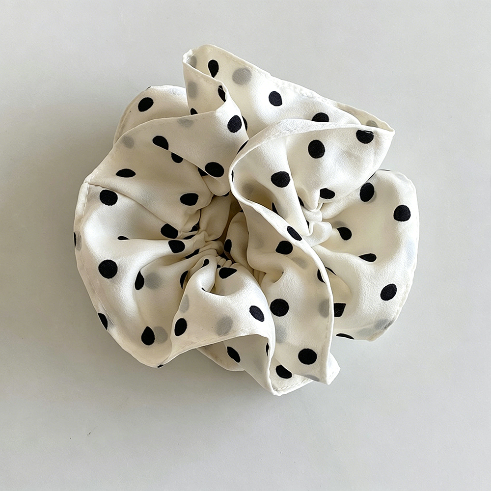 Vintage Polka Dot Satin Hair Scrunchies MK2BW6W6HSR43