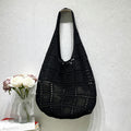 Casual Solid Color Hollow Beach Tote Bag 6W10BBG1779