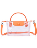 Jelly PVC Shoulder Crossbody Double Handles Bag FPC6BBG434