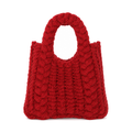 Elegant Cable Knit Solid Color Handbag 6W10BBG1788