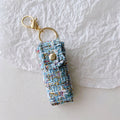 Tweed Lipstick Pouch Keychain - DippedShop Wholesale - #1955