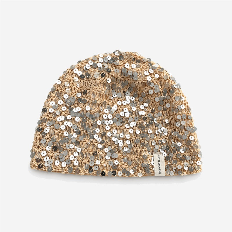 Trendy Sparkling Sequins Knit Beanie Hat 6W6HAT653