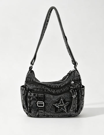 Casual Star Pattern Denim Versatile Shoulder Bag 6W10BBG1401
