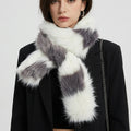 Fluffy Leopard Print Scarf - DippedShop Wholesale - #4835