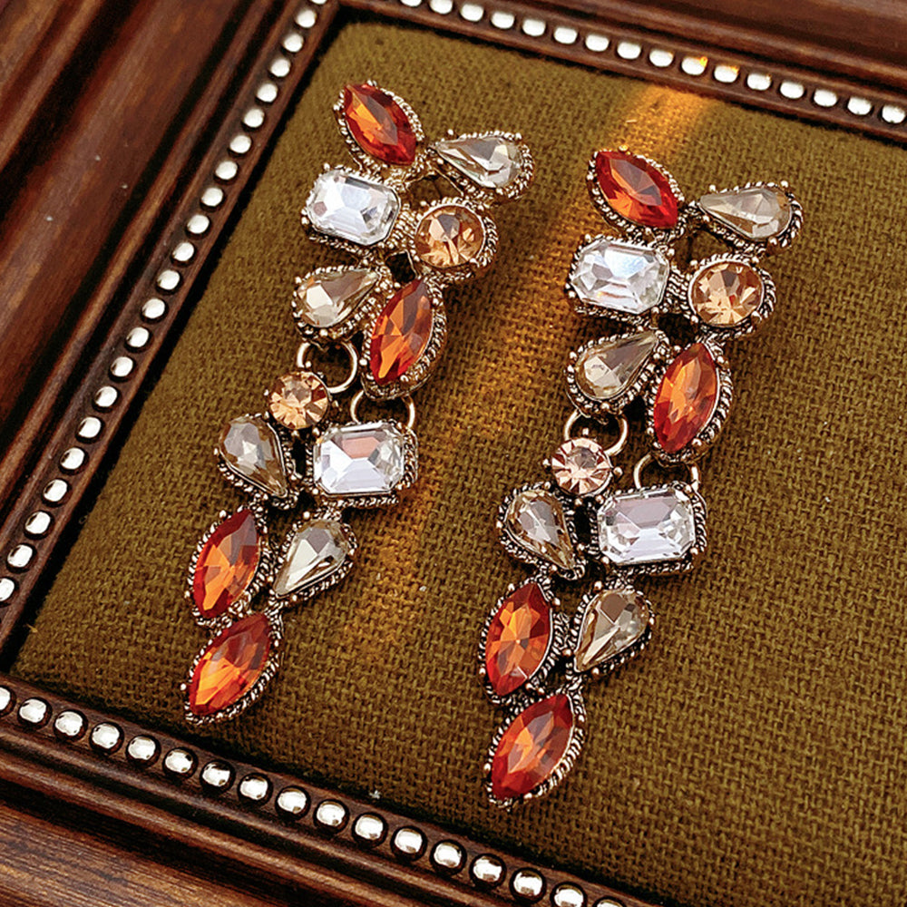 Vintage Geometry Rhinestones Choker Necklace 6W6JNC929