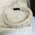 Vintage Polka Dots Non-Slip Wide Headband 6W6HBD327