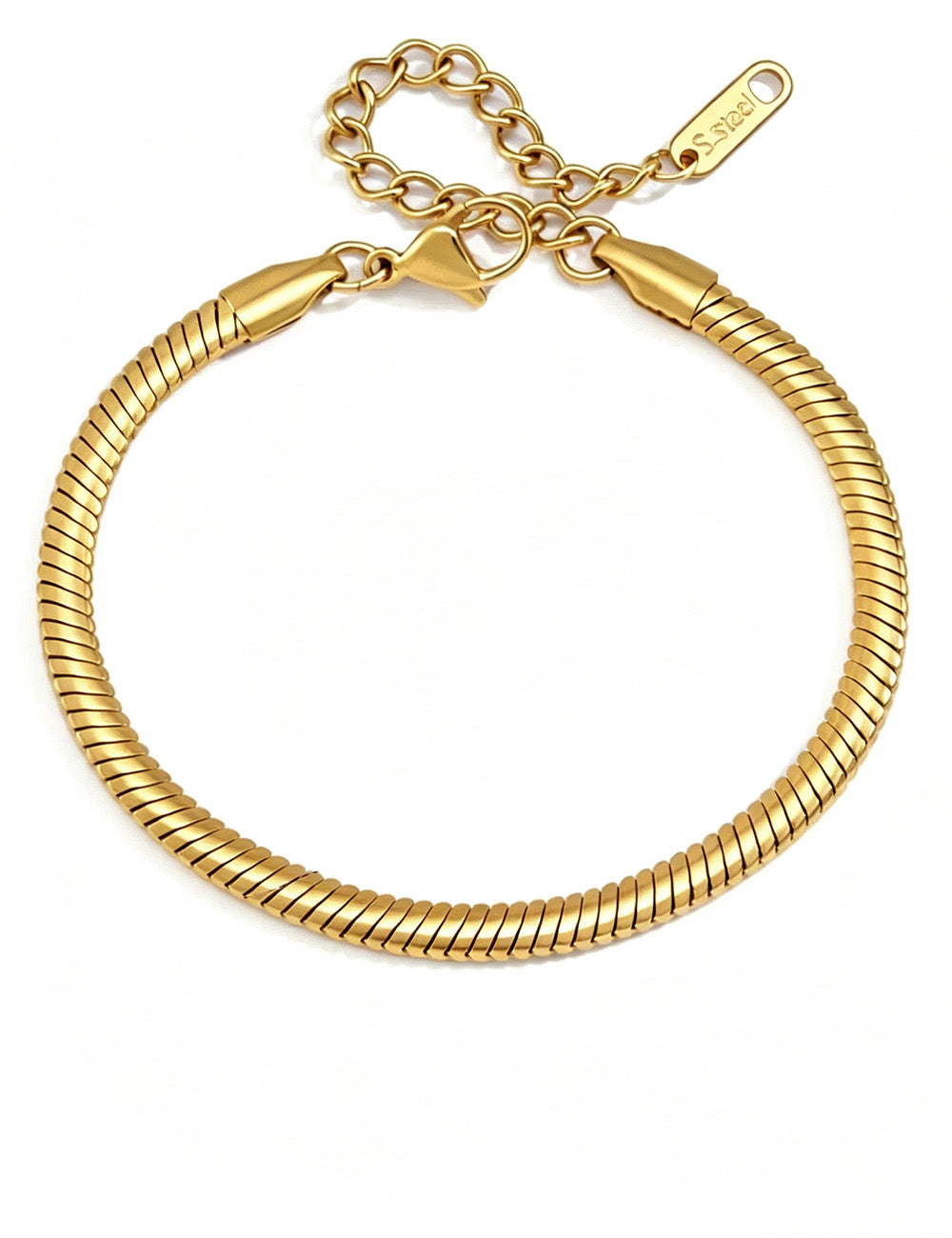 Chunky Gold Plated Cubic Zirconia Chain Bracelet 6W6JBR359