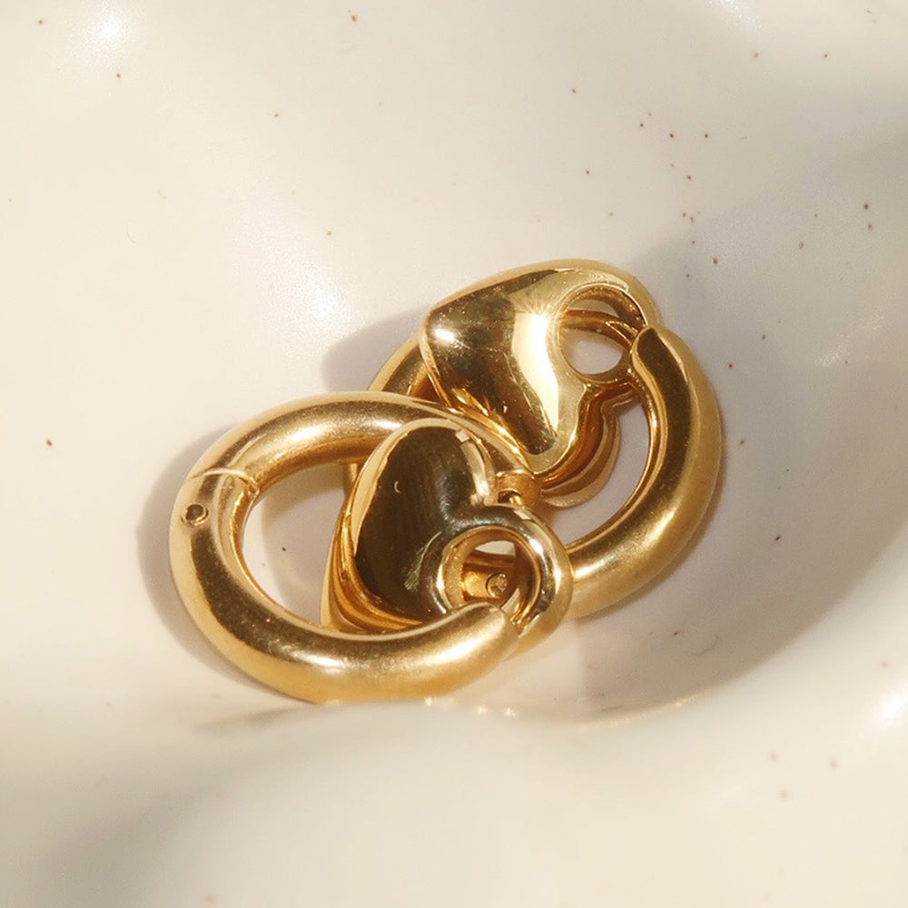 Heart Hoop Earrings - DippedShop Wholesale - #4515