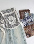 Vintage Asymmetrical Tie Waist Hip Scarf  Wrap 6W1SL46
