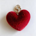 Faux Fur Heart Keychain - DippedShop Wholesale - #0131