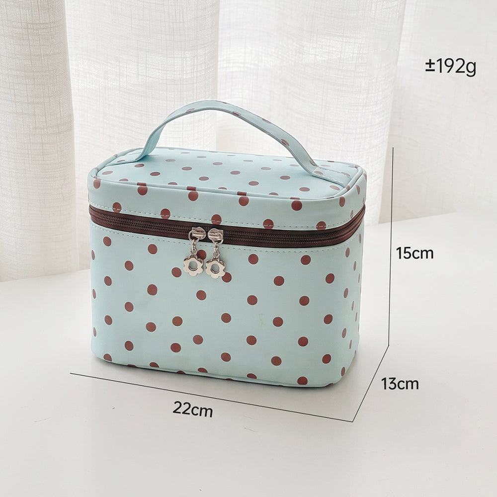 Cute Polka Dots Print Large Capacity Cosmetic Bag 6C5CO270