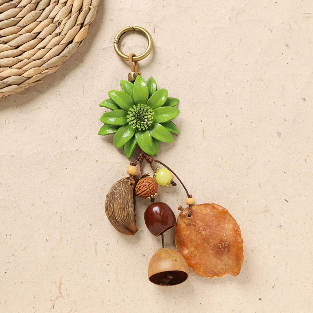 Natural Nut Shell Keychain - DippedShop Wholesale - #2115