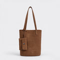 Vintage Woven Commuter Bucket Tote Bag 6W10BBG2467