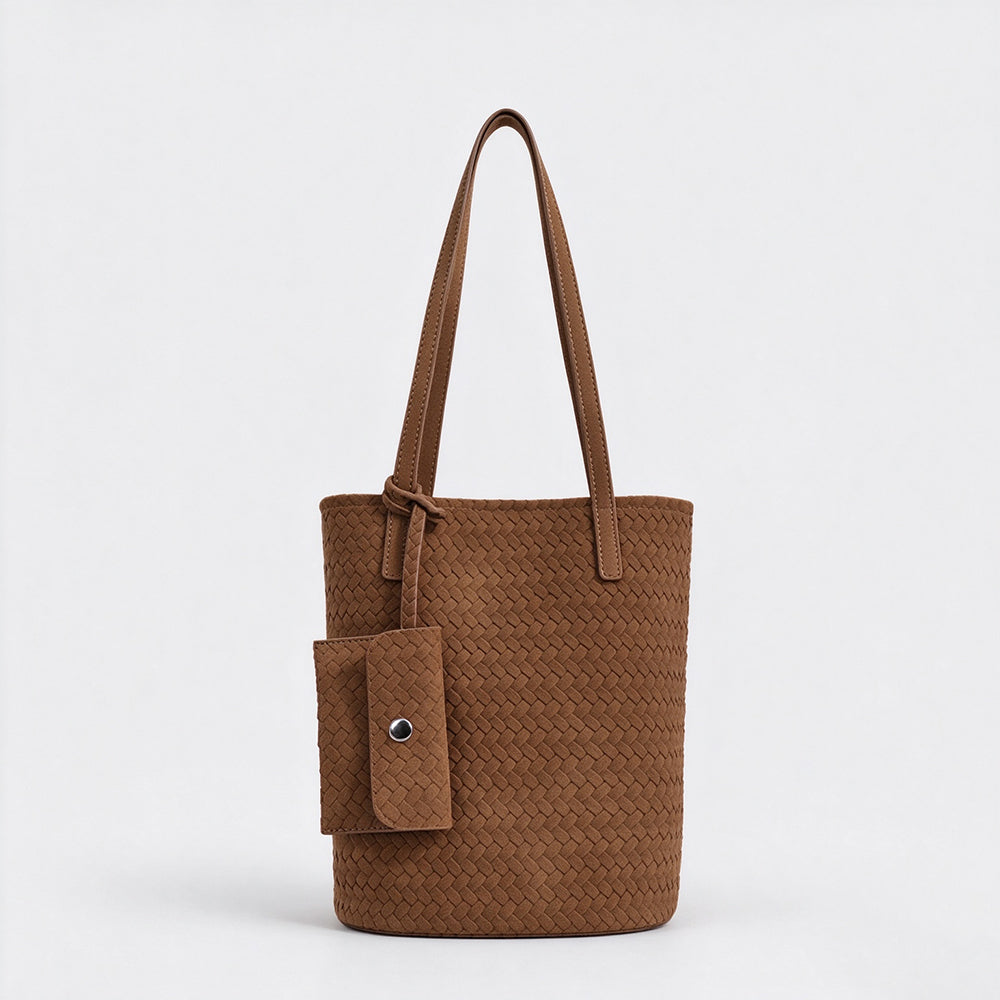 Vintage Woven Commuter Bucket Tote Bag 6W10BBG2467