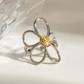 Hollow Flower Open Ring - DippedShop Wholesale - #2979