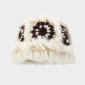 Stylish Hand Crochet Fur Bucket Hat 6W6HAT676
