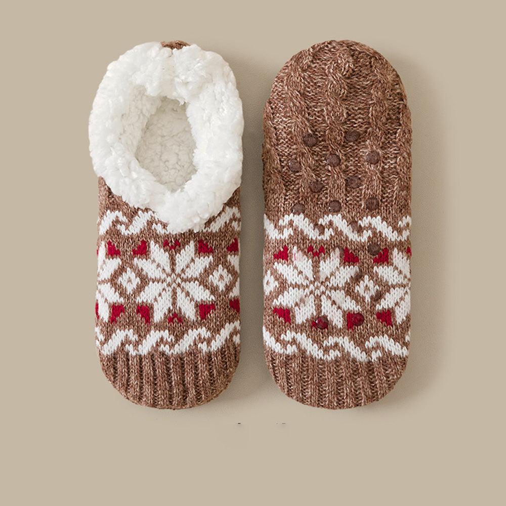 Vintage Thicken Warm Fuzzy Slipper Socks 6W8FSO862