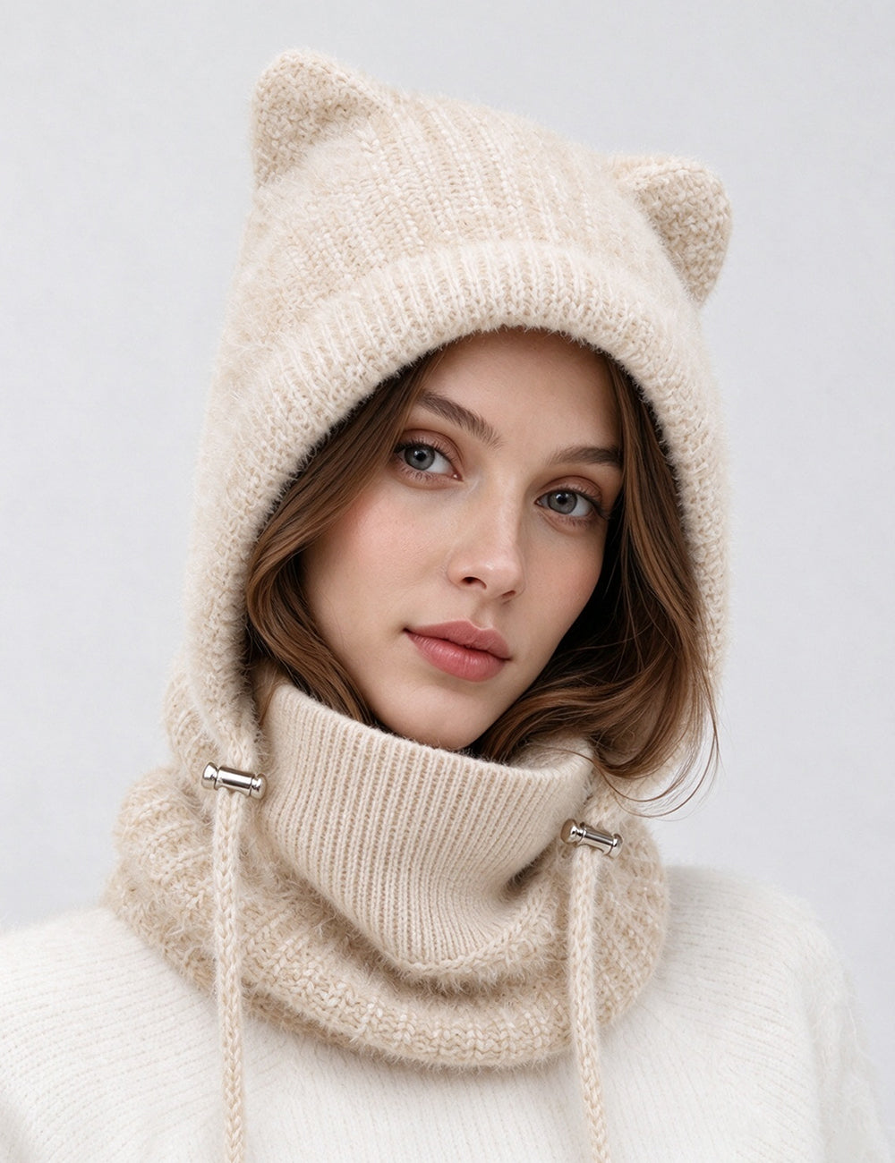 Cat Ear Knit Balaclava - DippedShop Wholesale - #2595