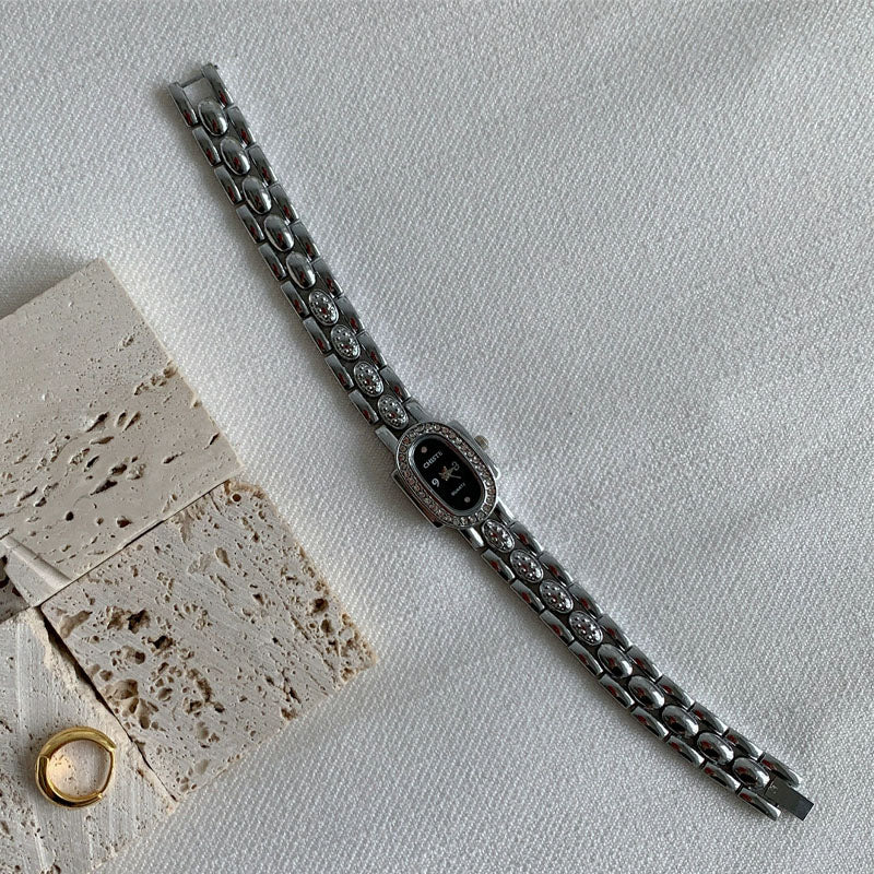 Vintage Rhinestone Bracelet Watch - DippedShop Wholesale - #5475