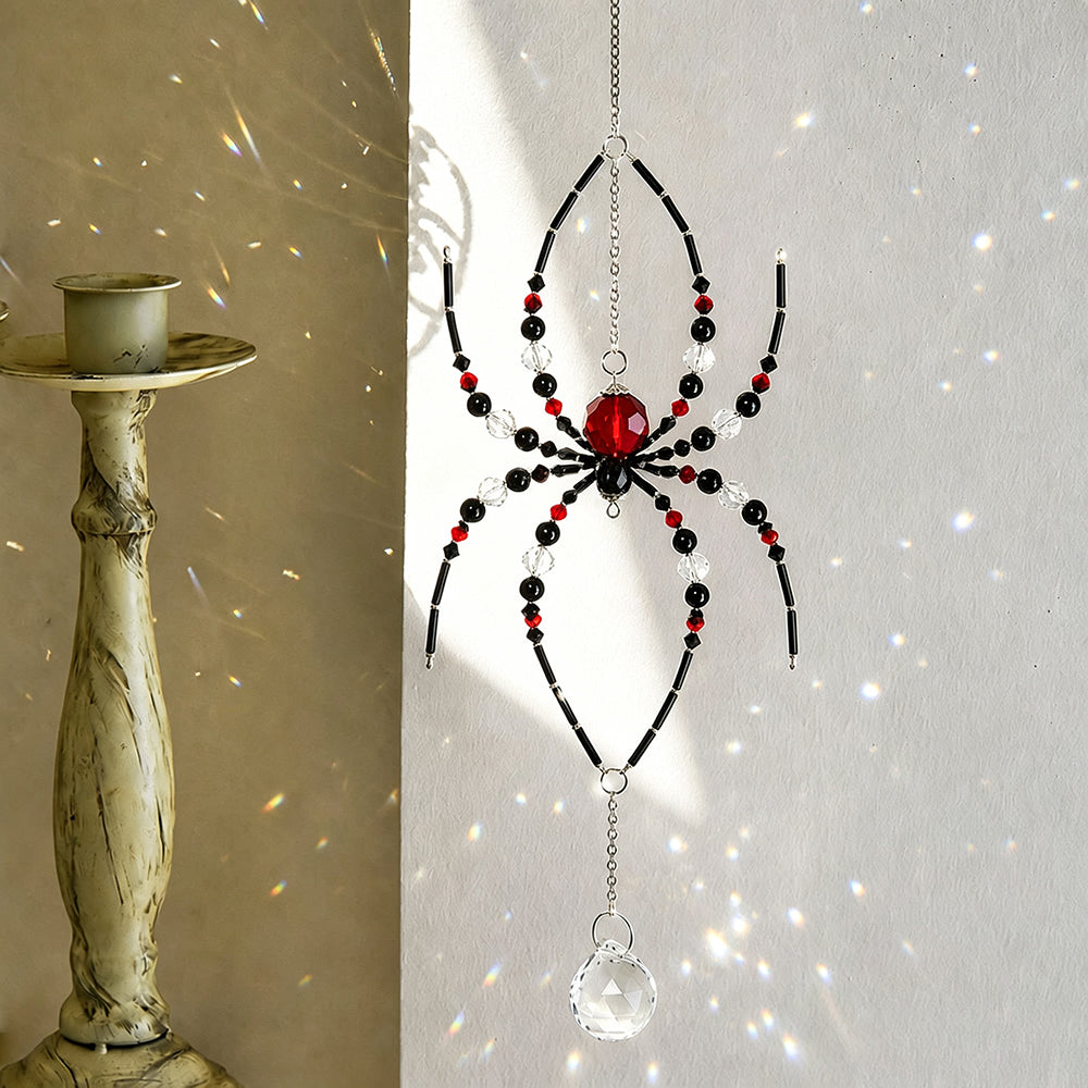 Spooky Spider Crystal Sun Catcher Wind Chime 6H7HLS203