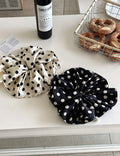 Oversized Polka Dots Pearl Satin Hair Scrunchies MK2BW6W6HSR92