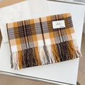 Plaid Tassel Shawl Scarf - DippedShop Wholesale - #0643