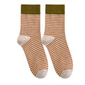 Retro Color Block Cuff Striped Crew Socks 6W8FSO665